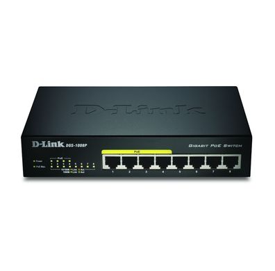D-Link DGS 1008P - Switch - unmanaged - 4 x 10/100/1000 (PoE)