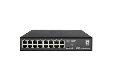 LevelOne Hilbert 10” 16-Port Gigabit Smart Lite Switch, 16 x Gigabit RJ45 (10/1... ->