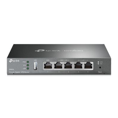 TP-LINK ER605 Omada Gigabit Multi-WAN VPN Router 1× Gigabit WAN 2× Gigabit WAN/... ->