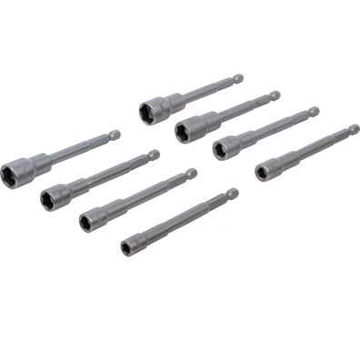 Steckschlüssel-Einsätze Sechskant, für Bohrmaschinen Antrieb 1/4" SW 6-13mm nach Wahl