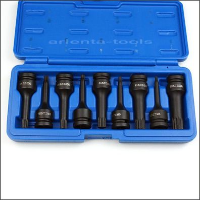 Kraft-Bit-Einsatz Innenvielzahn XZN, Antrieb 12,5mm (1/2"), Länge 75 mm, M4-M18