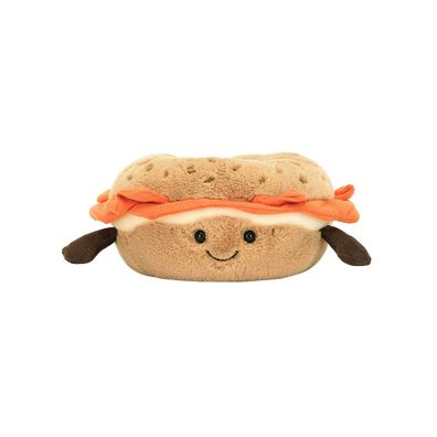 NEU Amuseables Bagel Puppe, weiches und kuscheliges Pluschtier, JellyCat Puppe 7CM