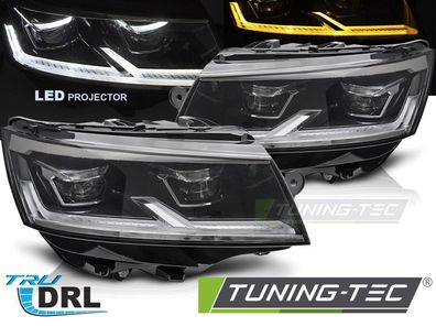 Upgrade Voll LED Tagfahrlicht Scheinwerfer Set für VW T6.1 20-24 schwarz mit dynamis