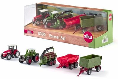 Siku Farmer Set 2xTraktor 3x Anhänger aus Metall