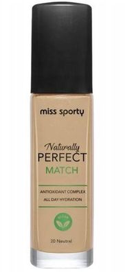 Miss Sporty Natuerliches Match Feuchtigkeits-Make-up - 160 Vanilla, 30ml