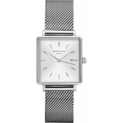 Rosefield Damenuhr The Boxy Silver QWSS-Q02