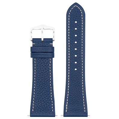 Hirsch Uhren-Armband Bologna M 20 mm Leder Blau 01802180-2-20