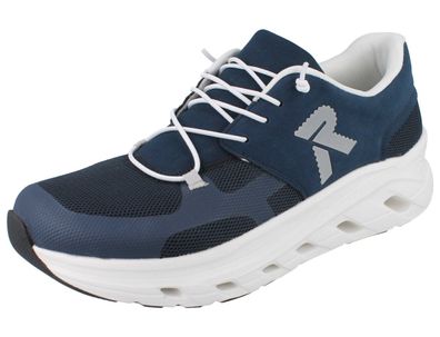 RIEKER R-Evolution Foilmatt Herren Sneaker Halbschuhe Schnürhalbschuhe blau blue Text