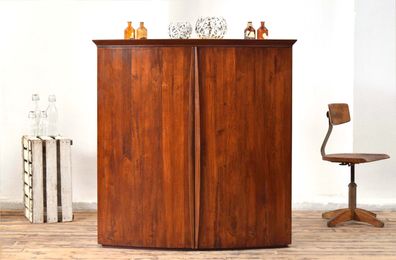Barschrank Mid Century Massivholz Teak Antik Alt Vintage Hausbar Danish Design Loft