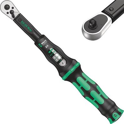 Click-Torque A 5 Drehmomentschlüssel 2,5-25 Nm, Wera, mit Umschaltknarre, 1/4"