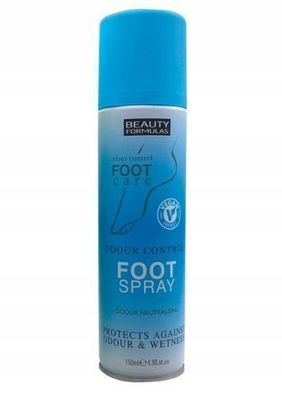Beauty Formulas Fussdeo Spray 150 ml - Lang anhaltende Frische und effektive Geru