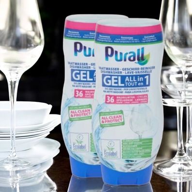 2 x Purall All-In-One-Gel -2x720 ml Geschirrspülgel (1440ml)