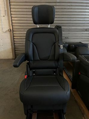 Original Mercedes Benz W447/W448 V-Klasse/Vito Einzelsitz Kunstleder Schwarz NEU