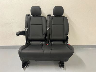 Original Mercedes Benz W447 Vito/V-Klasse 2er Sitzbank Kunstleder mit Armlehne