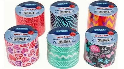 Duct Tape / Deko Gewebe-Klebeband, 48 mm x 5 m 1 Stück aus 6 Designs
