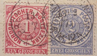 Germany Norddeutsch [1869] MiNr 0016,17 ( BStk ) [01]