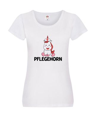 Pflegehorn | Krankenpflegerin | Einhorn Damen Shirt Weiß