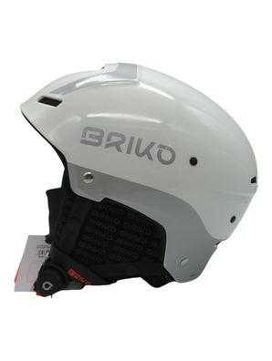 Briko, UNISEX-ERWACHSENENHELM, Glänzend WEISS-SILBER, GRÖSSE 60