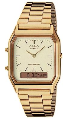 CASIO Vintage Chronograph AQ-230GA-9DMQYES Goldfarben Edelstahl