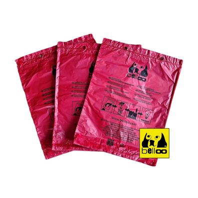 BELLOO Kotbeutel Hund Rot Breit XXL + 30 Stk. gefaltet gratis - Auch für große Hände!