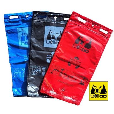 Recycling Mix Kotbeutel Hund 3 FARBEN Rot Blau Schwarz - BELLOO Made in Germany