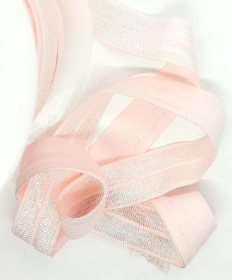 1m x 15mm Falzgummi antirutsch mit Silikon StreifenSatinglanz Farbe Rosa Hell