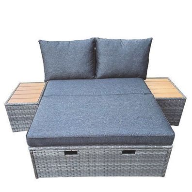 Gartenmöbel Set aus Polyrattan Eleonore aschgrau PATIO