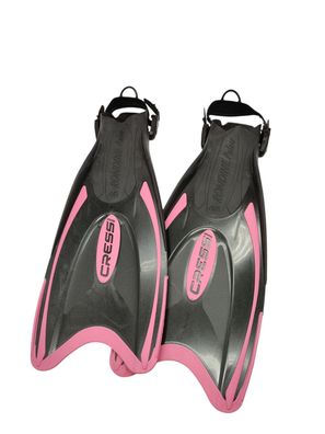 Cressi Schnorchelflossen offene Ferse schwarz rosa verstellbar S/M