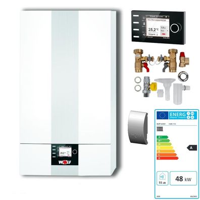 WOLF Gas Brennwert Therme CGB 2-55 kW Comfortline Regelung BM-2 Gasheizung