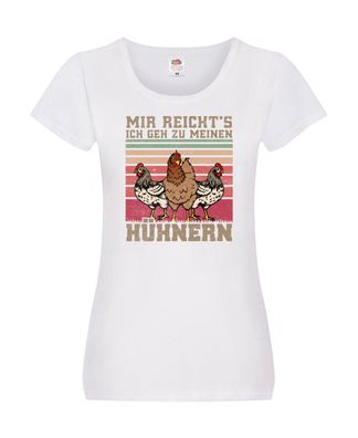 Ich geh zu meinen Hühner | Landwirt | Bauer Damen Shirt Weiß
