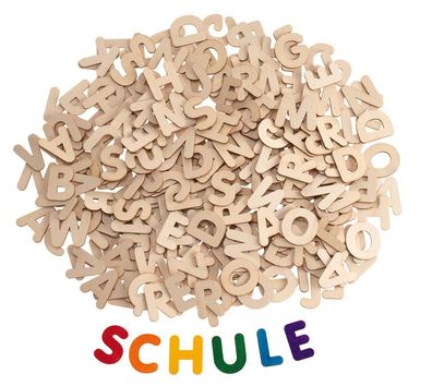 Holzbuchstaben 3 cm, 300 Stück