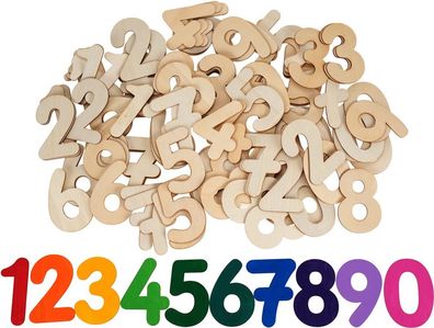 Holzzahlen 7,5 cm, 150 Stück