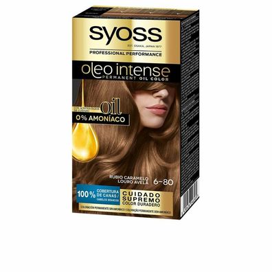 Syoss Oleo Intense Permanent Hair Color 6-80 Caramel Blonde