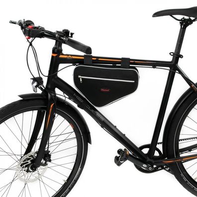 Haberland Fahrrad Rahmentasche Fahrradtasche Tasche groß schwarz 3 Liter