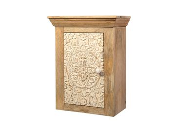 Badoberschrank 45x60cm 'Tibet' Mango natur & weiß antik