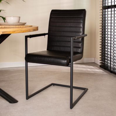 Industrieller Esszimmerstuhl Black Bras - Mit Armlehne (Gr. 57 x 54 x 97 cm)