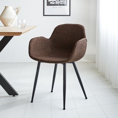 Esszimmerstuhl mit wannenförmiger Sitzfläche Mick Brown (Gr. 54,5 x 57 x 79,5 cm)