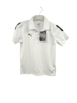 PUMA Unisex Kinder Teamliga Sideline Polo Jr Shirt Puma Weiß-puma Schwarz 140