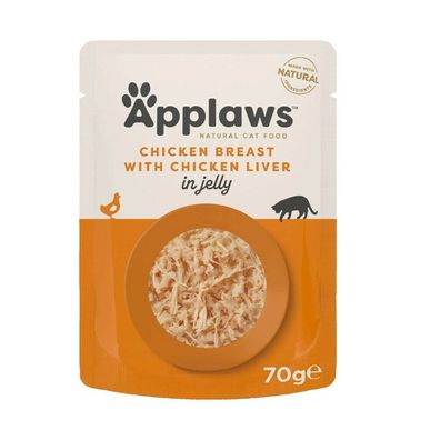 Applaws - Katzennassfutter 70 g Jelly-Beutel - Huhn und Leber &#40;178-251&#41;