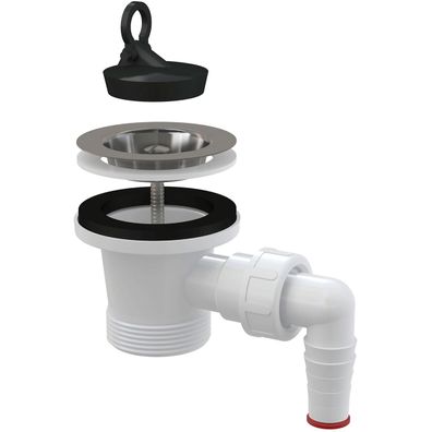 Alcadrain Ablaufventil für Spülbecken 6/4" mit Edelstahlgitter DN70 Geräteanschluss