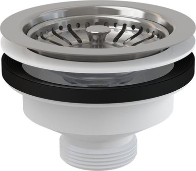 Alcadrain Ablaufventil für Spülbecken 6/4" mit einem Edelstahlgitter DN115