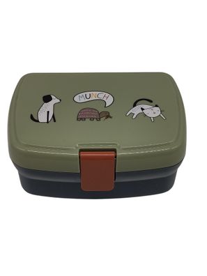 Lässig Kinder-Lunchbox blau mit abnehmbarem Deckel BPA-frei