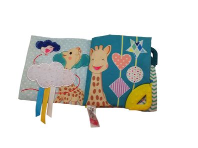 Sophie la Girafe Geschenkset Enthält 1 Lernbuch 1 Rassel 100% Naturkautschuk