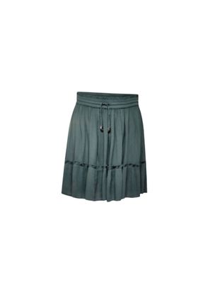 ONLY Damen Mini Volant Rock Kurzer A-Linien Chiffon Rüschen Skirt XS
