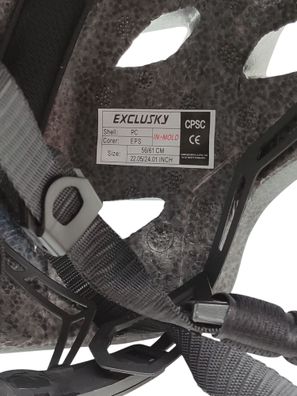 Exclusky Fahrradhelm mit Licht, Leichter MTB Helm Fahrradhelm 56-61CM