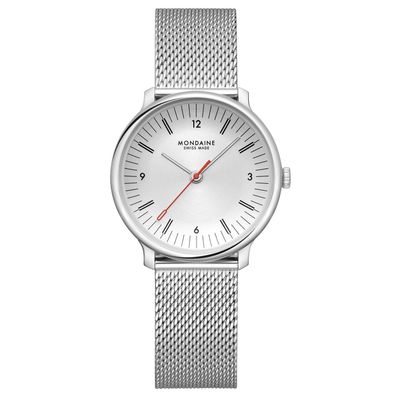 Mondaine Damenarmbanduhr Doppio mit Mesh-Band 33 mm MLE.33110. SM