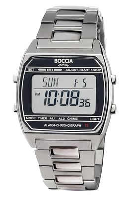 Boccia Digital Armband-Uhr Titan Grau 3738-05