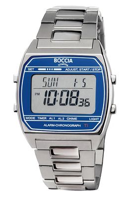 Boccia Unisex-Armbanduhr Digital Titan Blau 3738-06