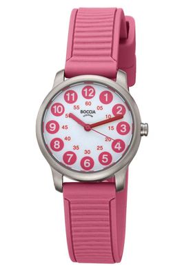 Boccia Kinderarmbanduhr Titan Pink/Weiß 3373-03