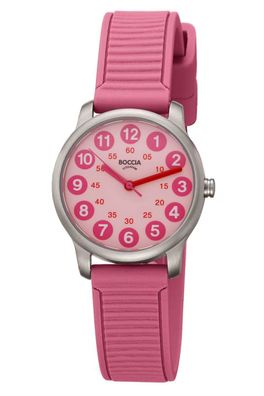 Boccia Uhr für Kinder Titan Pink 3373-04